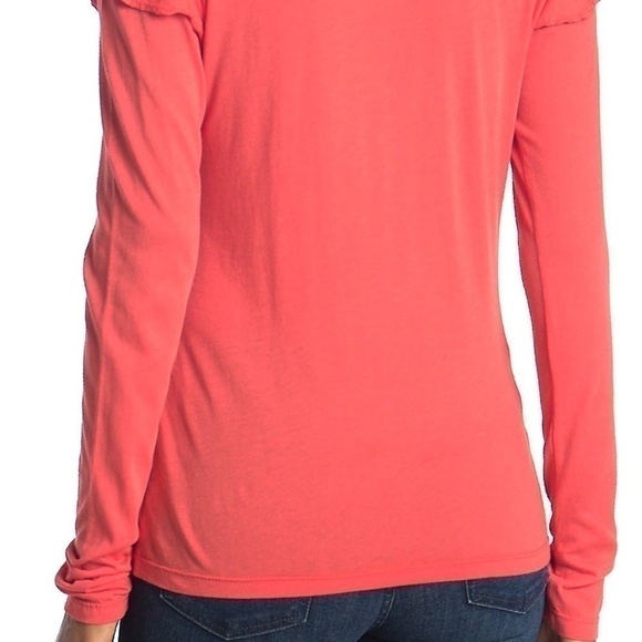 NWT Sundry Long Sleeve Ruffle Tee Size 2 - Picture 3 of 3